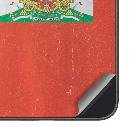 Haitian Flag Distressed Galaxy S25 Skin